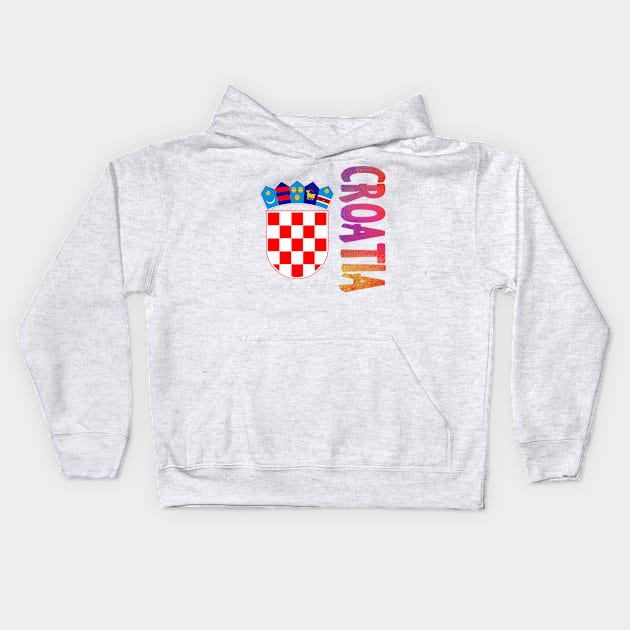 Croatia Coat of Arms Design Kids Hoodie by Naves